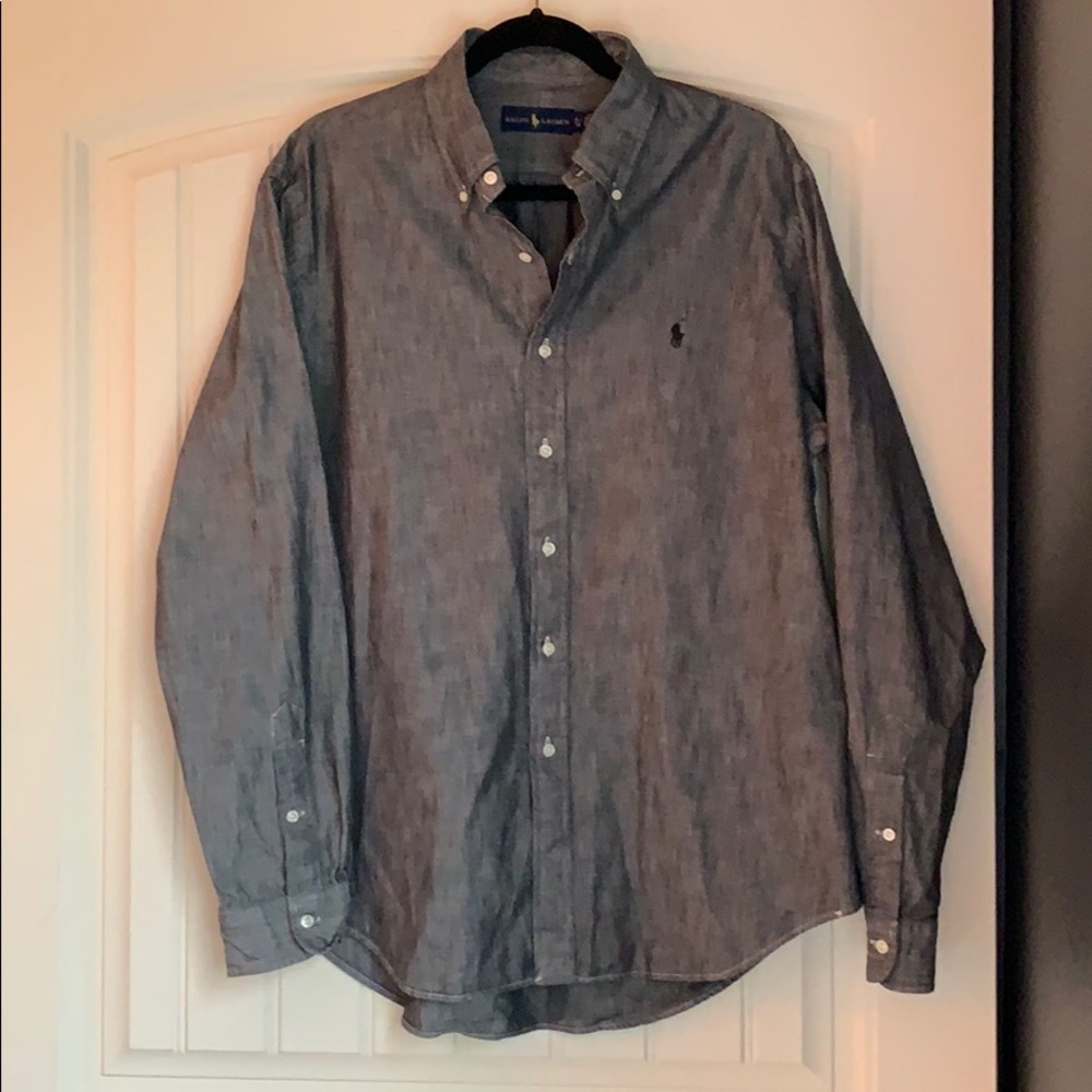 Ralph Lauren Men’s black button down dress shirt